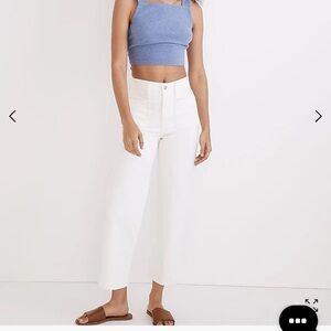 Madewell The Petite Perfect Vintage Wide-Leg Jean in Tile White